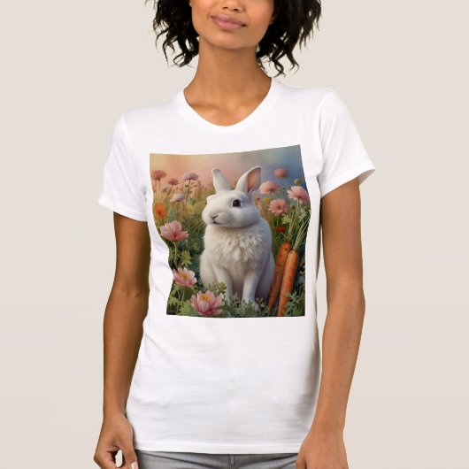 Het Blossom Bunny & Carrot Patch T-shirt (Voorkant)