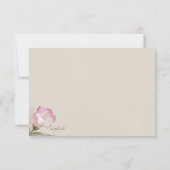 Het blozen dankt de Roze BloemenHeilige Communie u Bedankkaart (Achterkant)