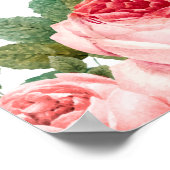 Het blozen Roos Floral Weddenschap is een mooie av Poster (Hoek)