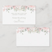 Het blozen Rozen 2 Wedden past het zelf aan Visitekaartje (Voorkant / Achterkant)