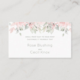 Het blozen Rozen 2 Wedden past het zelf aan Visitekaartje