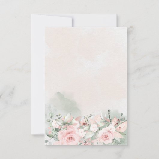 Het blozen Rozen Bieden sparen de Kaart van de Dat (Achterkant)