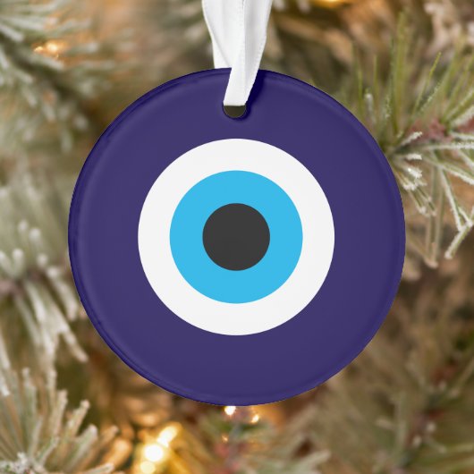 Het Blue Evil Eye acryl kerstversiering Ornament (Boom)