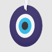 Het Blue Evil Eye acryl kerstversiering Ornament (voorkant)