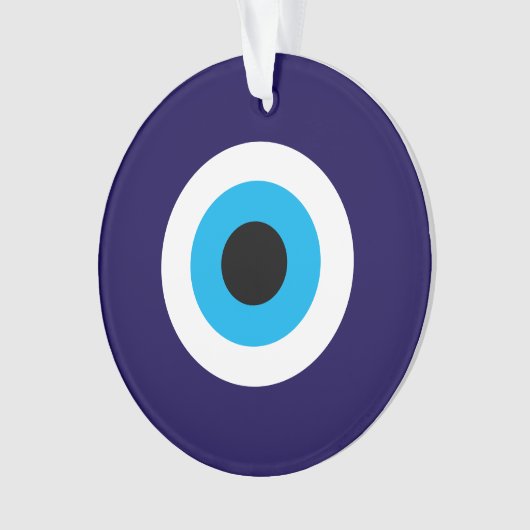 Het Blue Evil Eye acryl kerstversiering Ornament (voorkant)