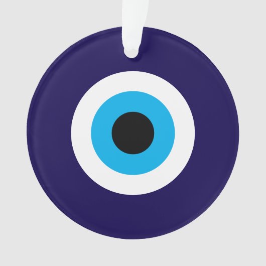 Het Blue Evil Eye acryl kerstversiering Ornament (voorkant)