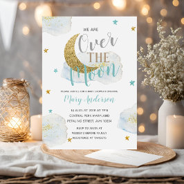 Het Blue Moon Baby shower Kaart