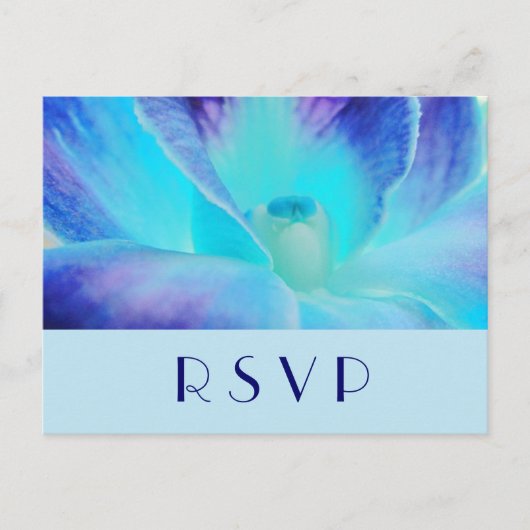 Het Blue Orchid RSVP Briefkaart (Voorkant)