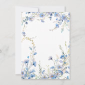 Het Blue Wildflowers Botanical Vrijgezellenfeest Kaart (Achterkant)