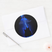 Het blues gitaar Afbeelding op ronde stikker Ronde Sticker (Envelop)