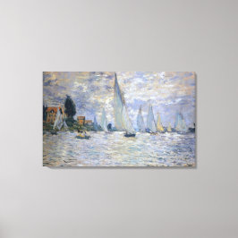 Het Boats Regatta in Argenteuil, door Claude Monet Canvas Afdruk