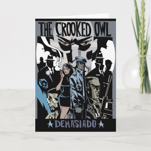 Het bochtige Wenskaart van de Uil Kaart (Voorkant)