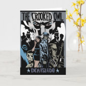 Het bochtige Wenskaart van de Uil Kaart (Gele Bloem)