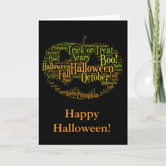 Het Boe-geroep van de Pompoen van Halloween! Kaart (Voorkant)