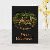 Het Boe-geroep van de Pompoen van Halloween! Kaart (Gele Bloem)