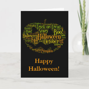 Het Boe-geroep van de Pompoen van Halloween! Kaart