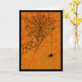 Het Boe-geroep van de spin in het wenskaart van Kaart (Gele Bloem)