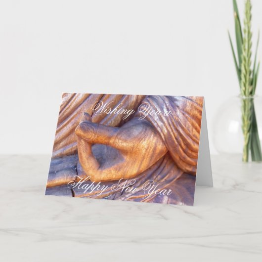 Het boeddhistische Nieuwjaar van handmudra Feestdagen Kaart (Voorkant)
