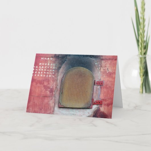 Het boeddhistische Wenskaart van de Deur van de Kaart (Voorkant)