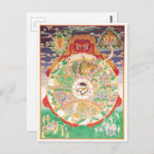 Het boeddhistische wiel van het leven briefkaart (Voorkant / Achterkant)