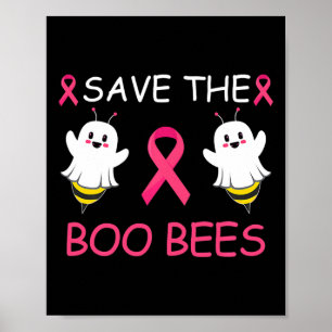 Het boek Bijen Halloween Fun Breast Cancer Awarene Poster