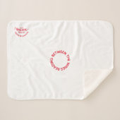 Het boek Club Crest Lees Bespreek Herhaling Sherpa Deken (Voorkant (horizontaal))