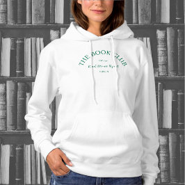 Het boek Club Green Crest Lees Bespreek Herhaling Hoodie