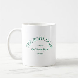 Het boek Club Green Crest Lees Bespreek Herhaling Koffiemok