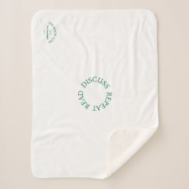 Het boek Club Green Crest Lees Bespreek Herhaling Sherpa Deken