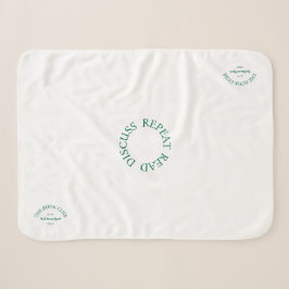 Het boek Club Green Crest Lees Bespreek Herhaling Sherpa Deken