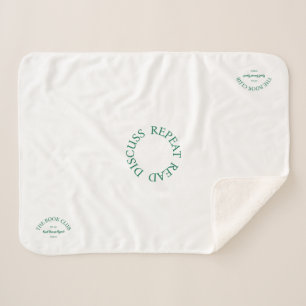 Het boek Club Green Crest Lees Bespreek Herhaling Sherpa Deken
