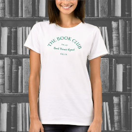 Het boek Club Green Crest Lees Bespreek Herhaling T-shirt