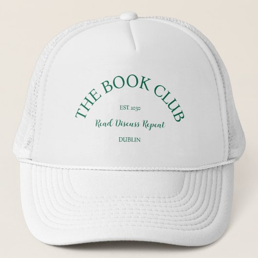 Het boek Club Green Crest Lees Bespreek Herhaling Trucker Pet (Voorkant)