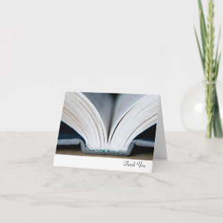 Het boek dankt u kaardt bedankkaart