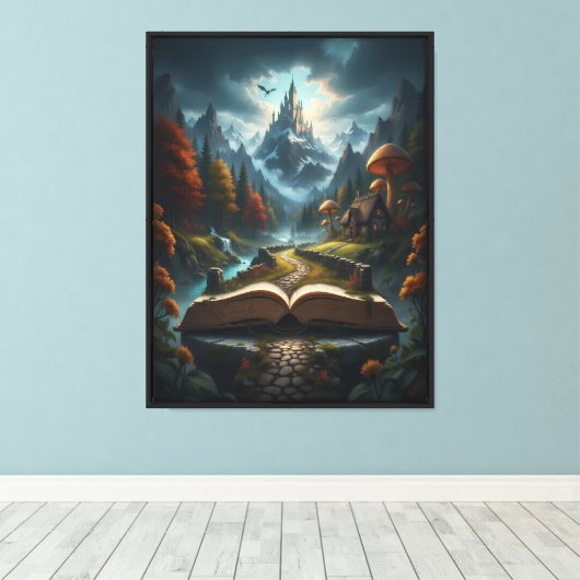 Het Boek der Dromen Canvas Afdruk (Insitu (Houten vloer))