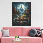 Het Boek der Dromen Canvas Afdruk (Insitu (Woonkamer))