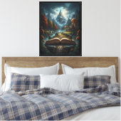 Het Boek der Dromen Canvas Afdruk (Insitu (Slaapkamer))