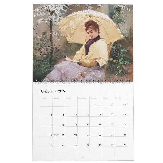 Het boek houdt van schilderijenkalender kalender (Jan 2026)