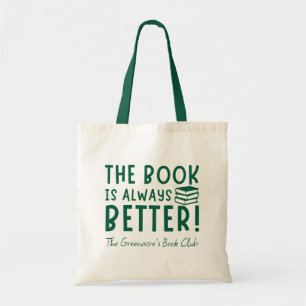Het boek is altijd beter gepersonaliseerde boekenc tote bag