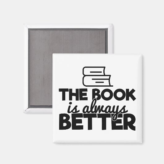 Het boek is altijd beter het Leercitaat van de boe Magneet (Voorkant / Achterkant)