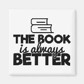 Het boek is altijd beter het Leercitaat van de boe Magneet (Voorkant)