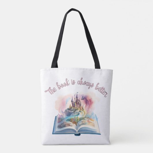 Het boek is altijd beter tote bag (Achterkant)
