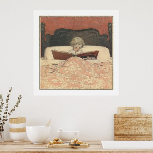 Het boek met de tijd van Jessie Willcox Smith Poster (Keuken)