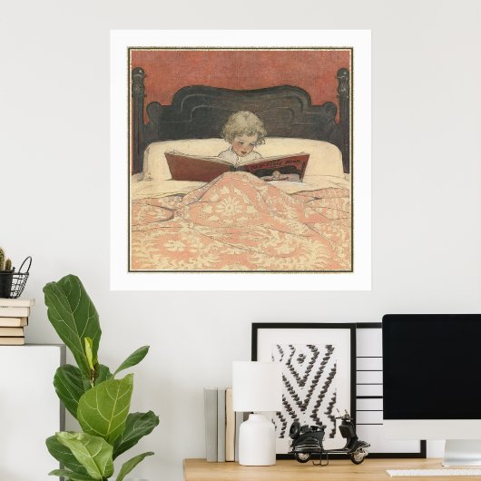 Het boek met de tijd van Jessie Willcox Smith Poster (Thuiskantoor)