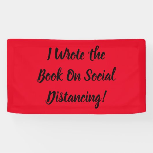 Het boek over sociale vervorming schrijven spandoek (Horizontaal)