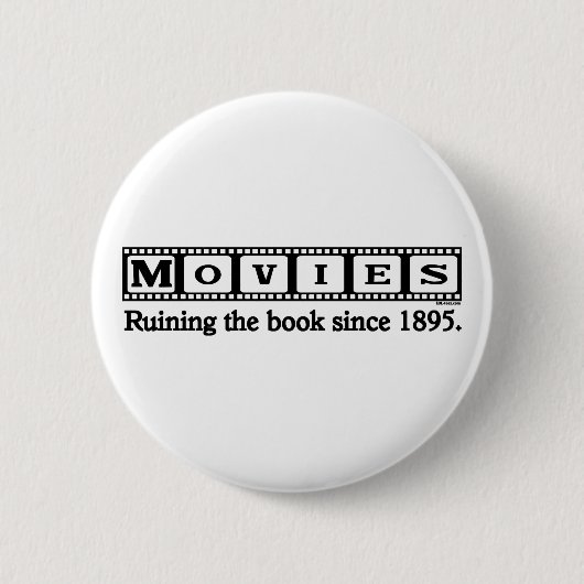 Het boek ruïneren ronde button 5,7 cm (Voorkant)