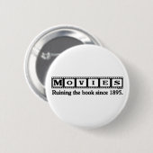 Het boek ruïneren ronde button 5,7 cm (Voorkant /achterkant)