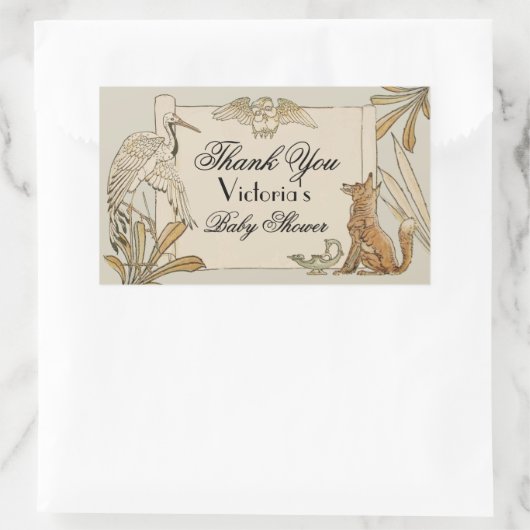 Het boek van Aesop Rechthoekige Sticker (Tas)