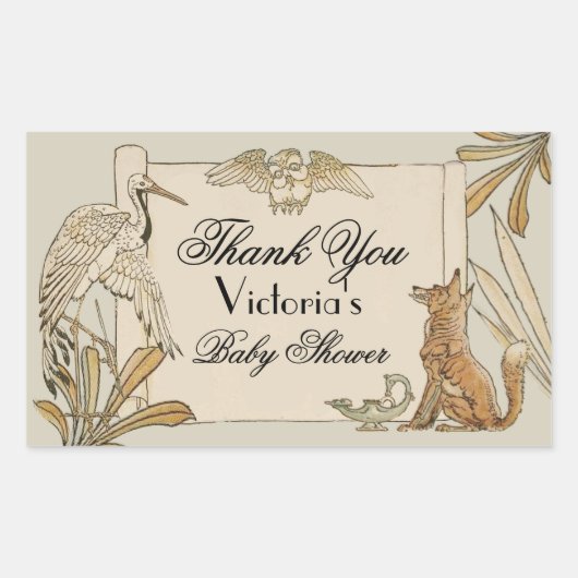 Het boek van Aesop Rechthoekige Sticker (Voorkant)