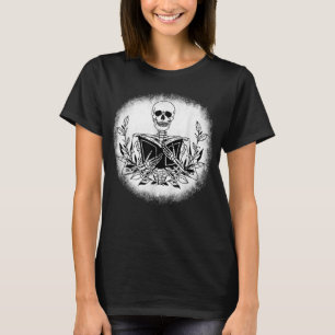 Het boek van de Bookworm Reader Skeleton het Lezen T-shirt